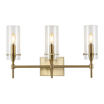 Cato Bohemian Farmhouse Iron/Glass LED Vanity
